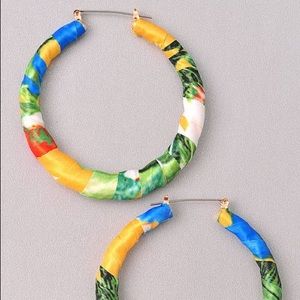 Tropical hoop earrings